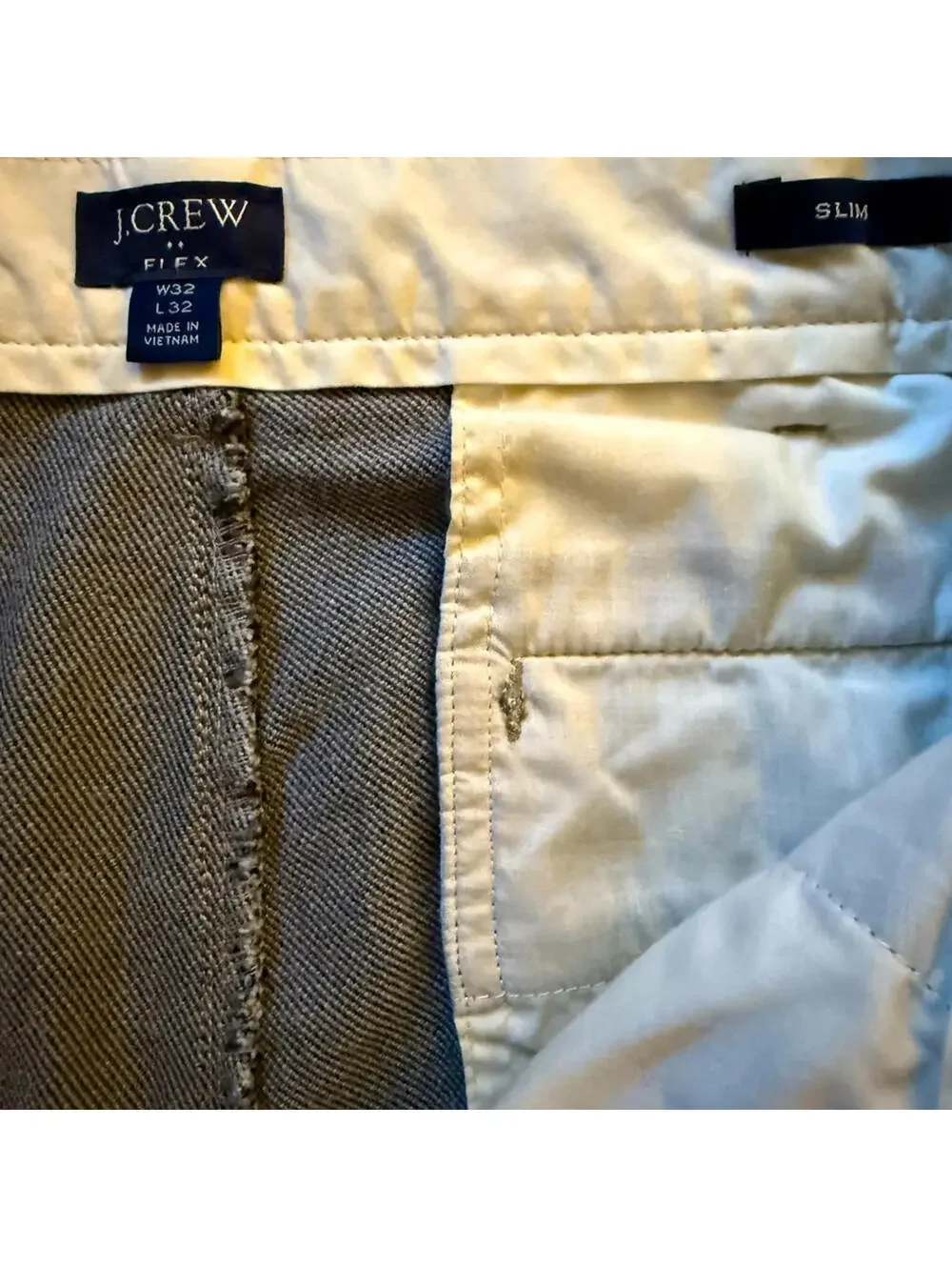 J. Crew Flex Heathered gray Khaki / Chino Type Pants Slim 32 x 32